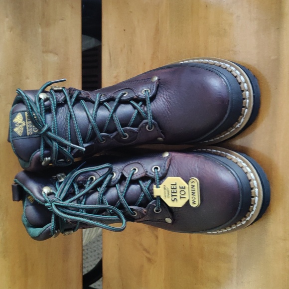 Nwt Georgia Boots Giant Brown Steel Toe Size 8.5 - Picture 2 of 13